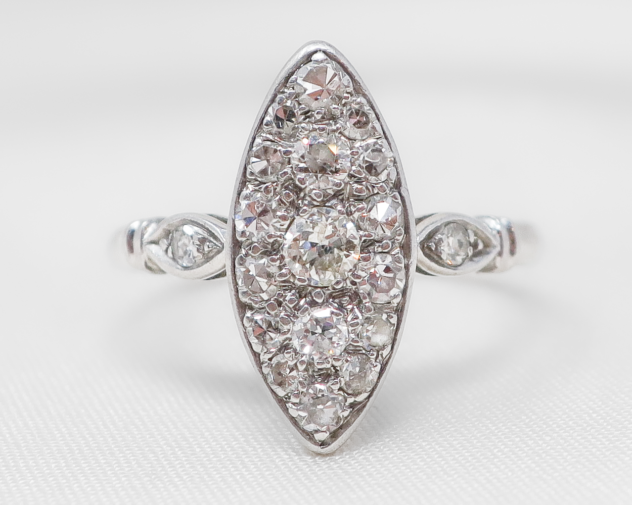 Art Deco Diamond Navette Ring