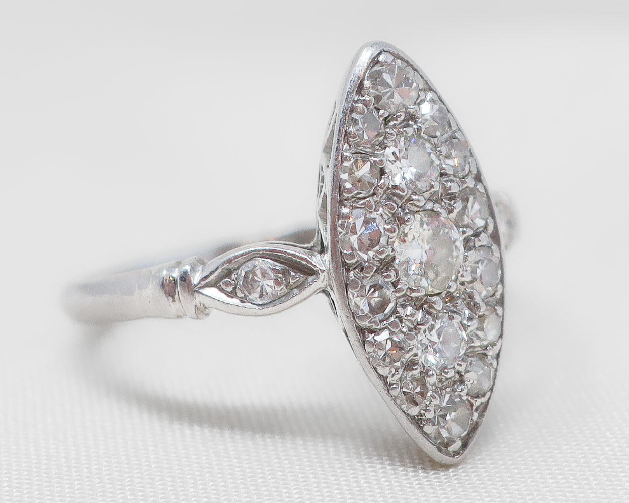 Art Deco Diamond Navette Ring