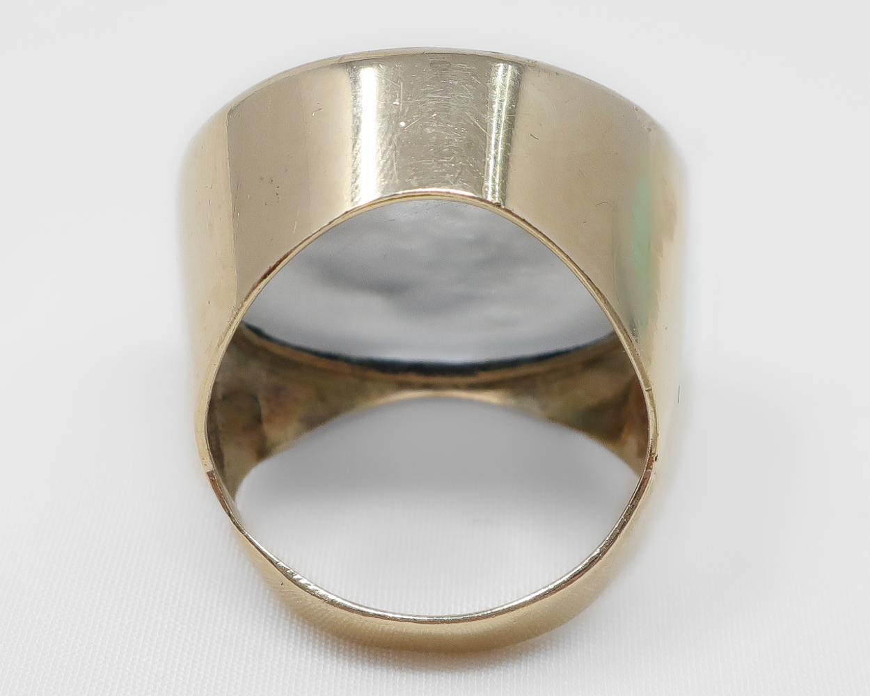 Late-Midcentury Glass Intaglio Ring