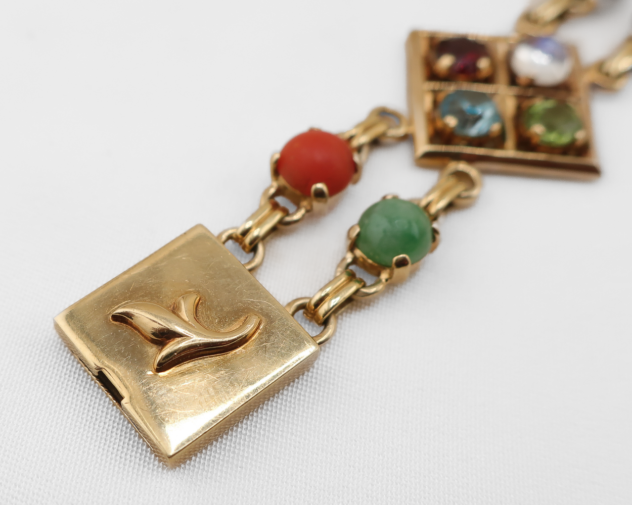 Midcentury Multi-Gemstone Bracelet