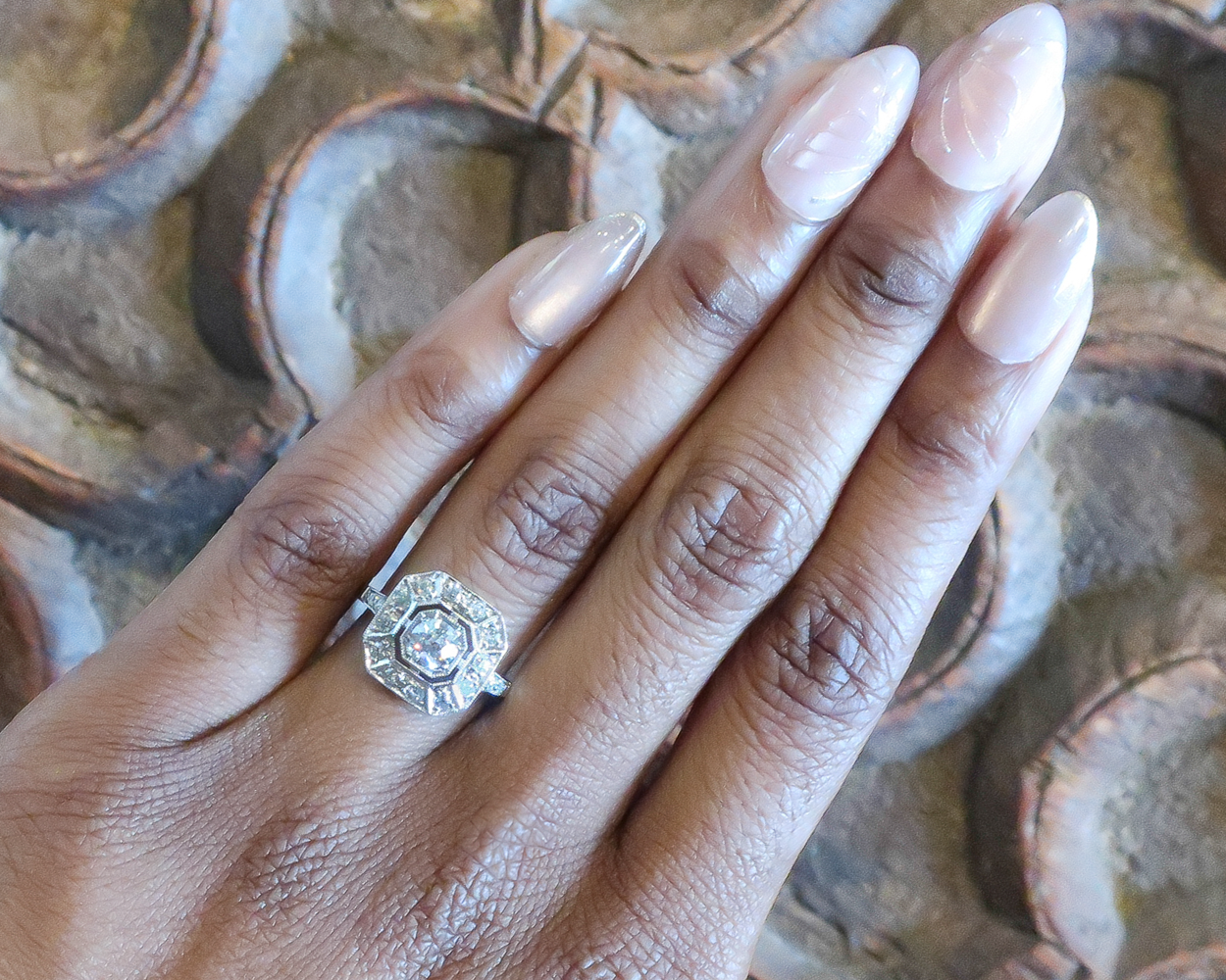 Art Deco Octagonal Diamond Ring