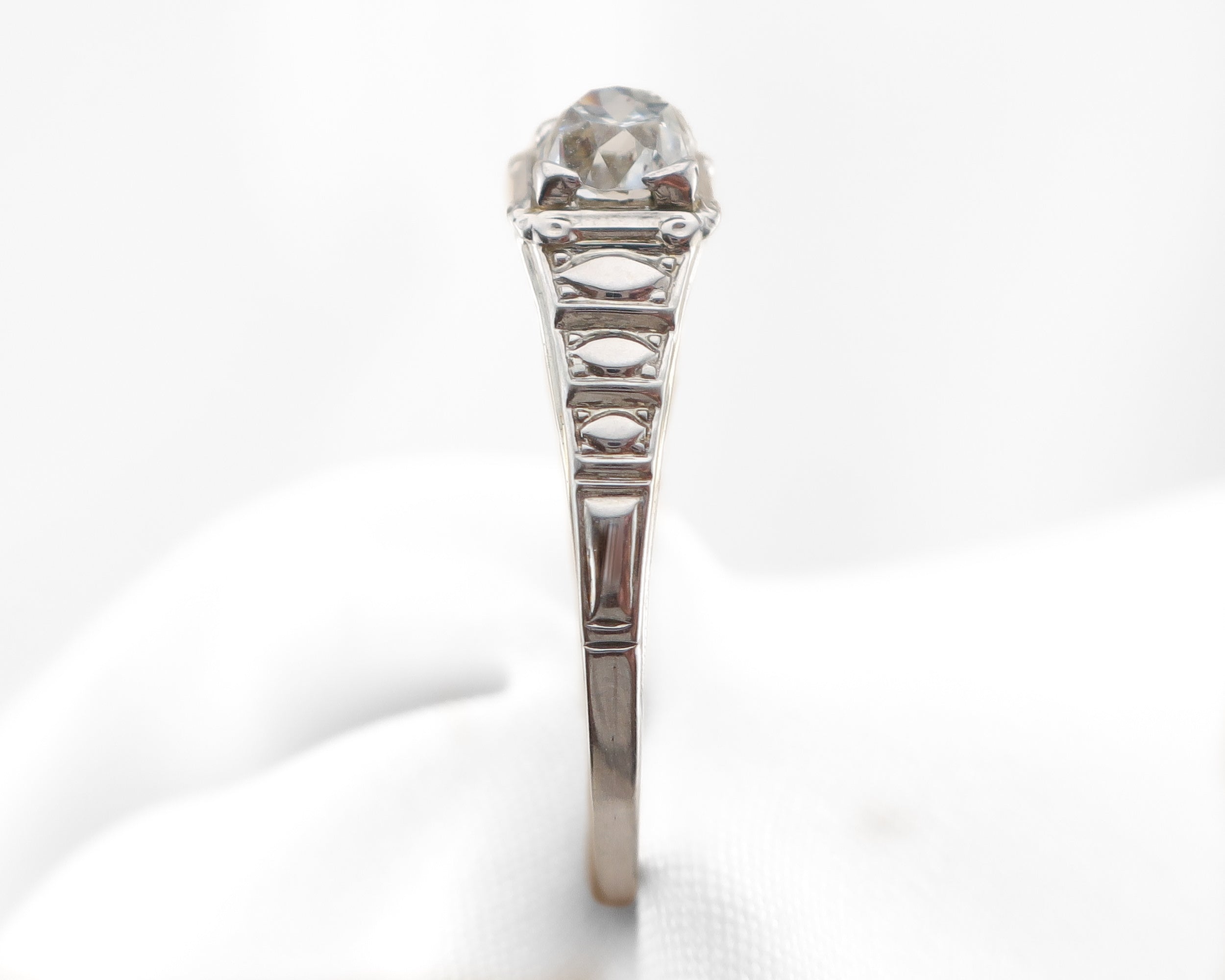 Art Deco Mine-Cut Diamond Ring
