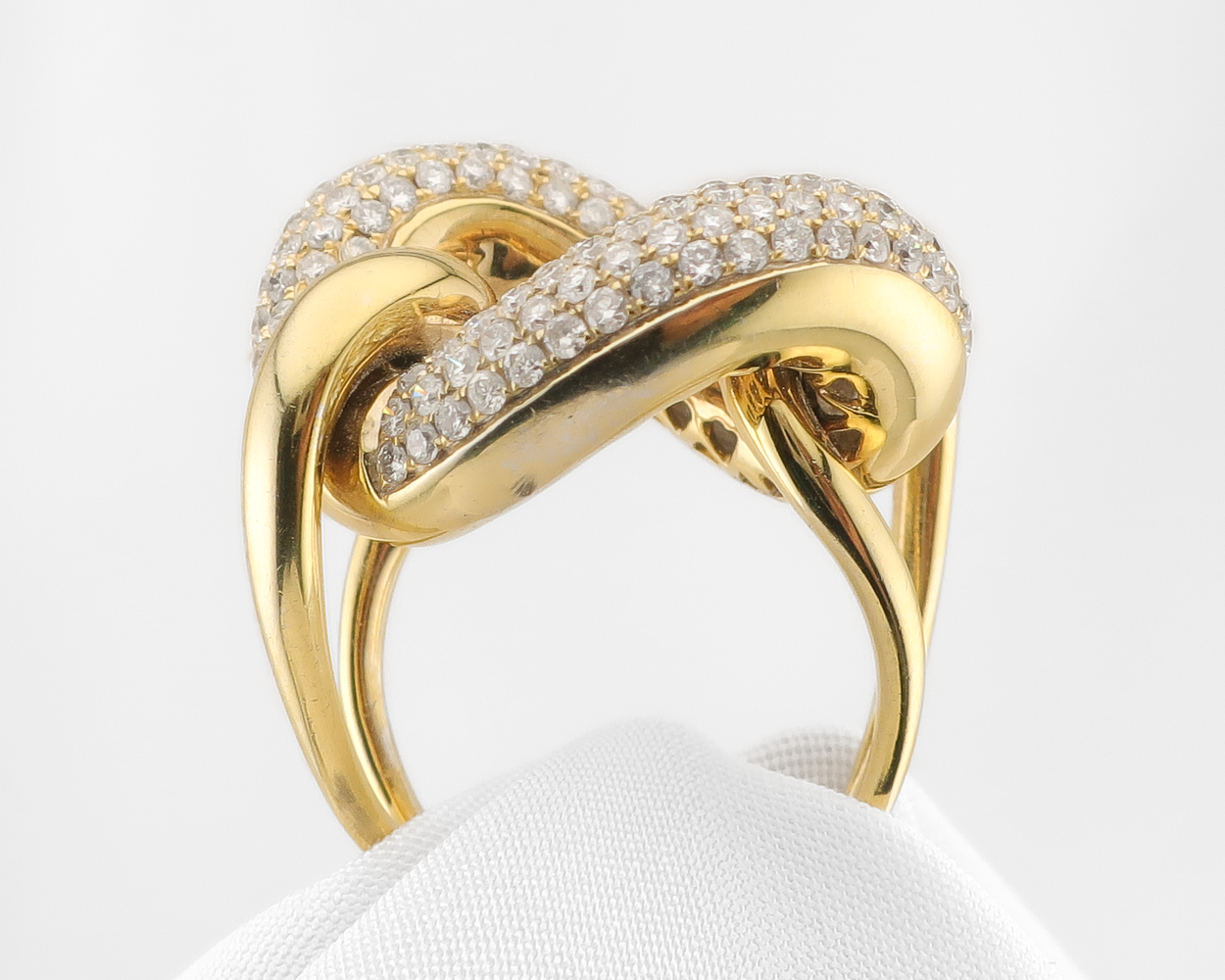 '80s Gold & Diamond Loop Ring