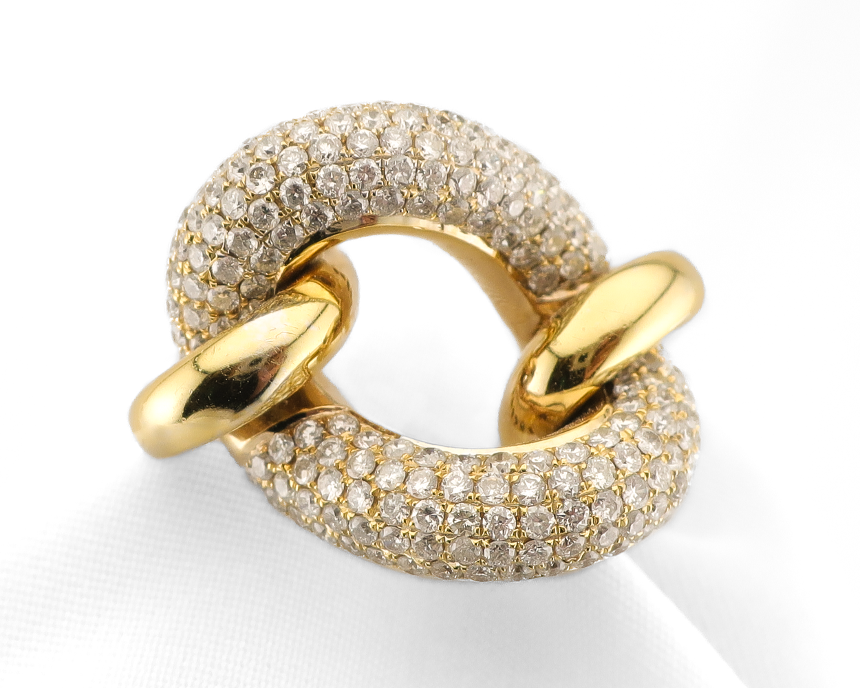 '80s Gold & Diamond Loop Ring