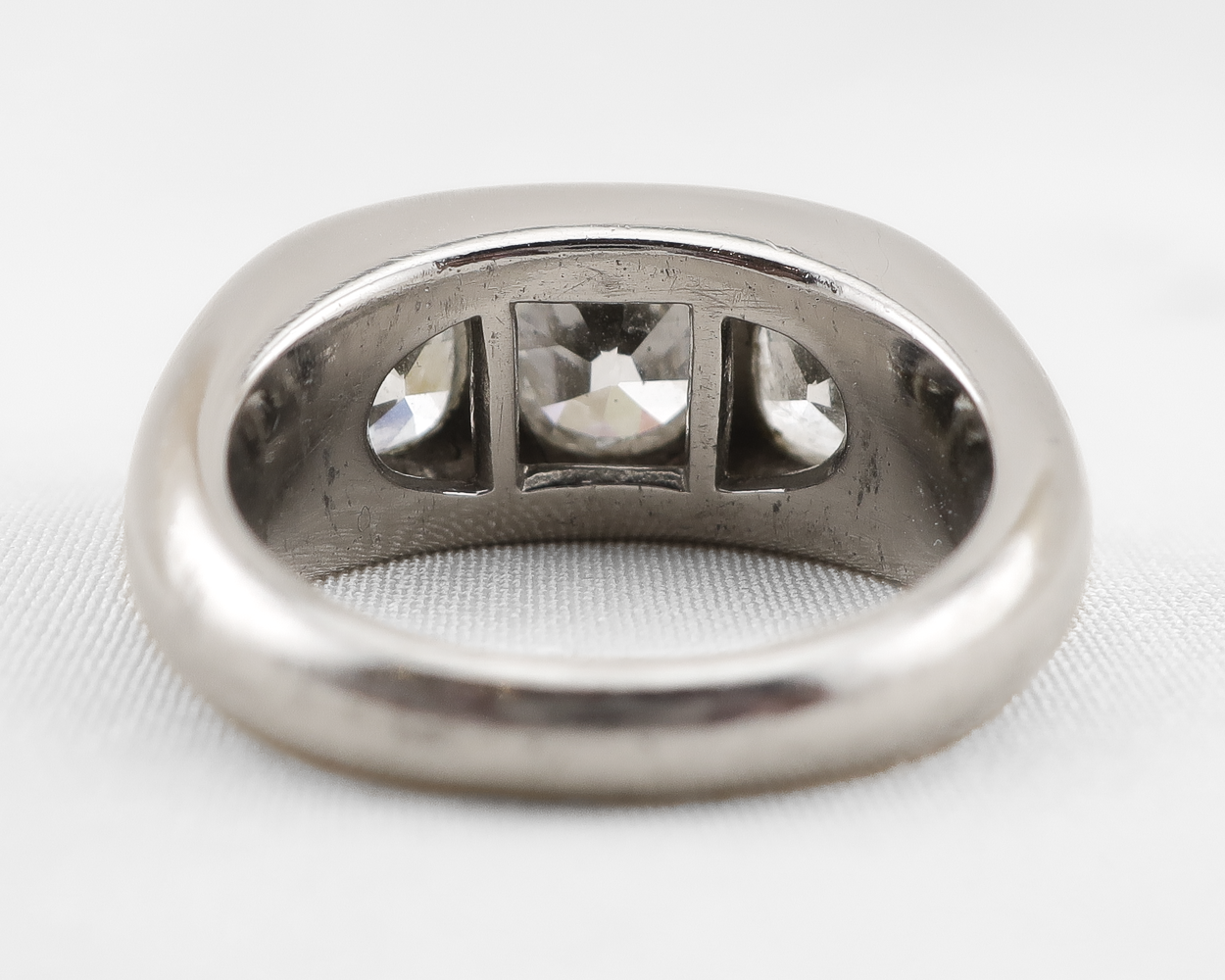 Art Deco Old Mine-Cut Diamond Band