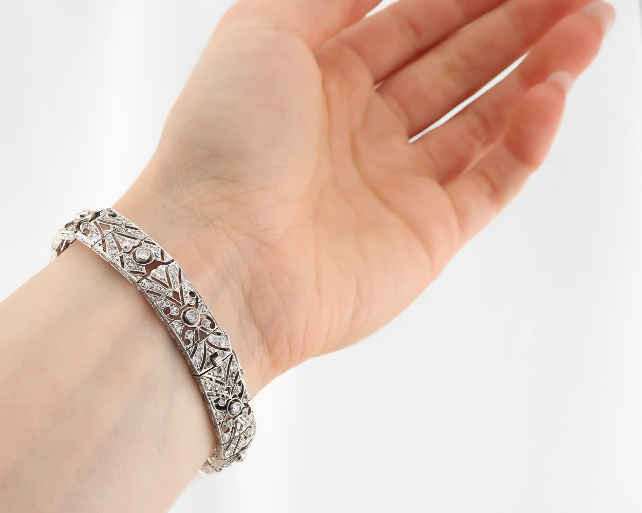 Art Deco French Diamond Bracelet
