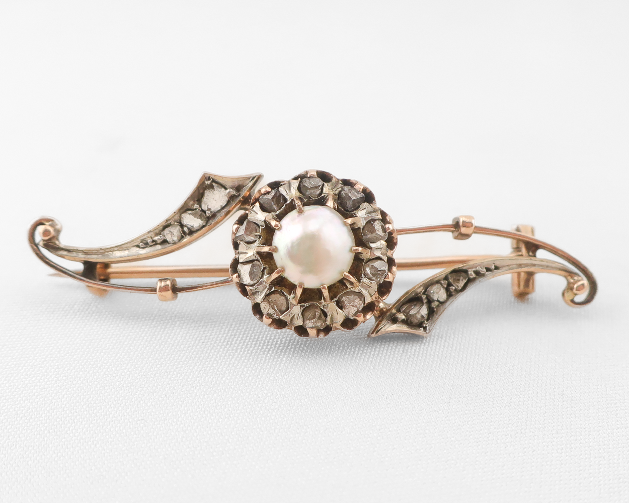 Victorian Pearl & Diamond Pin