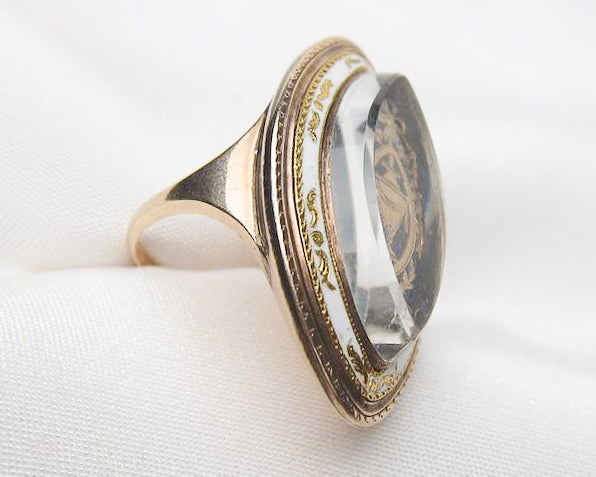 Georgian Rock Crystal Mourning Ring