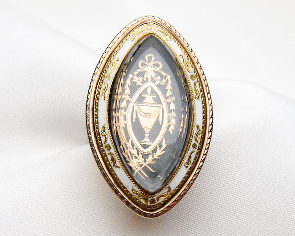 Georgian Rock Crystal Mourning Ring