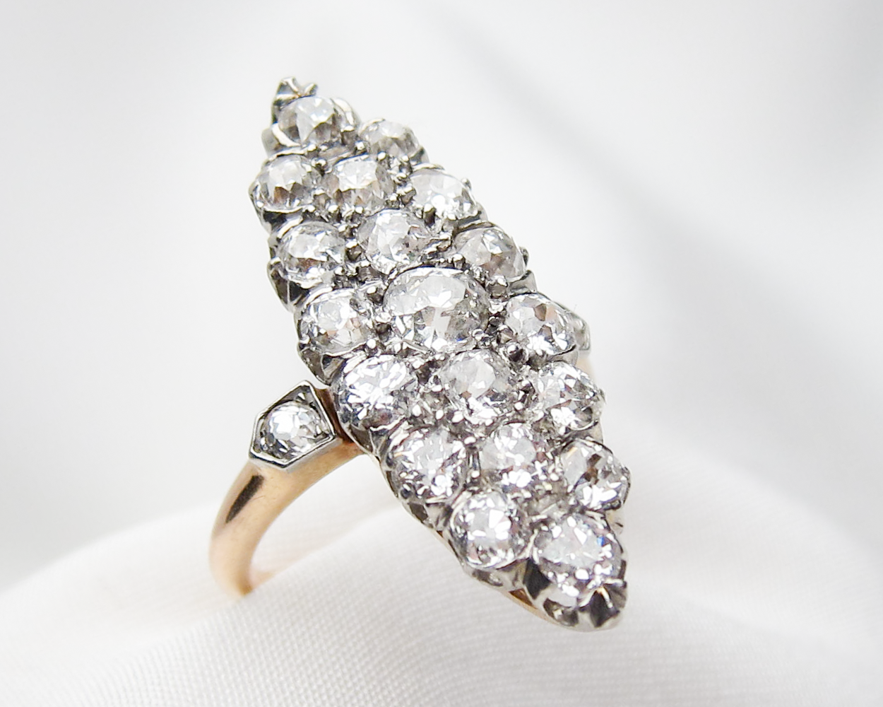 Victorian Brilliant Navette Diamond Ring