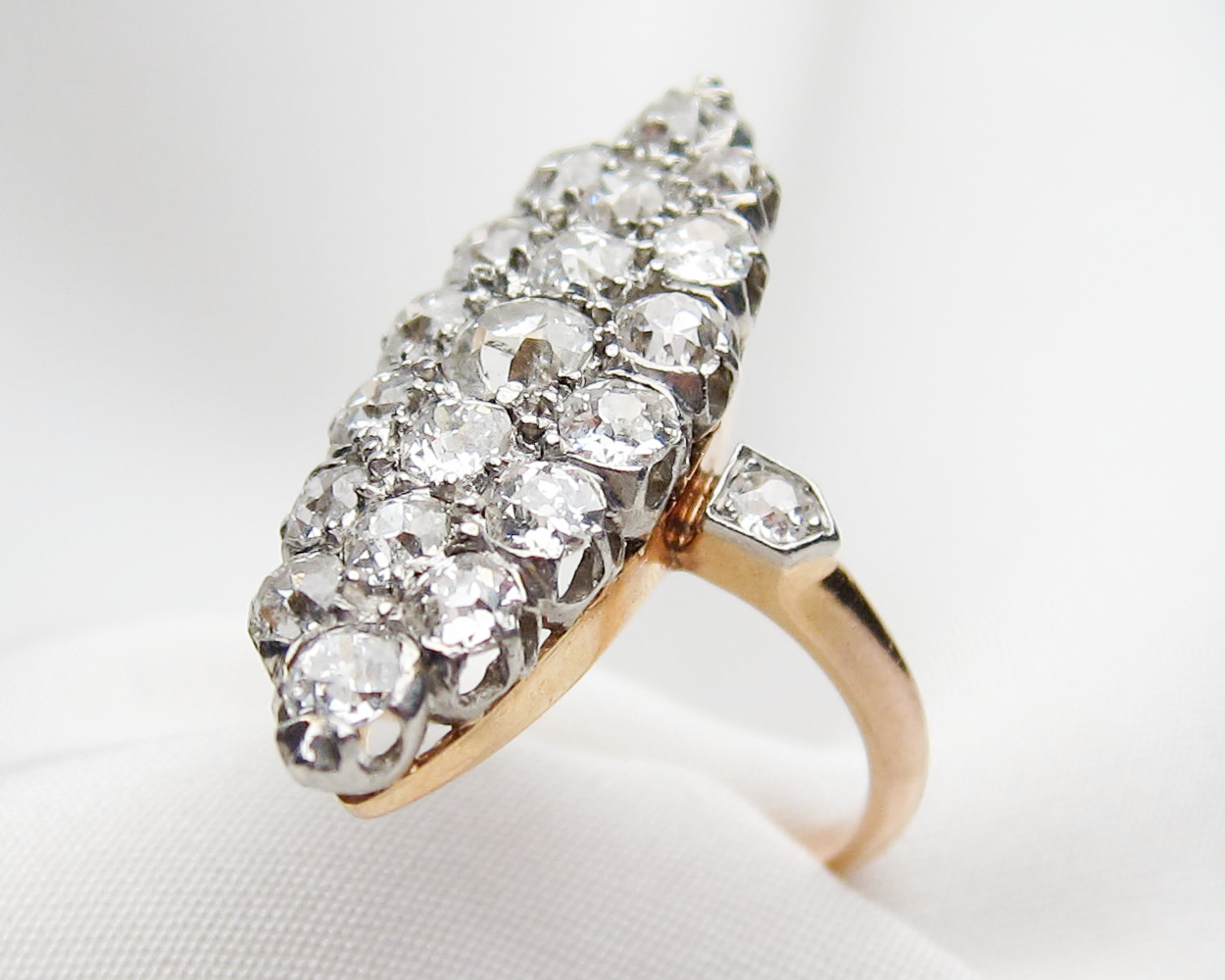 Victorian Brilliant Navette Diamond Ring