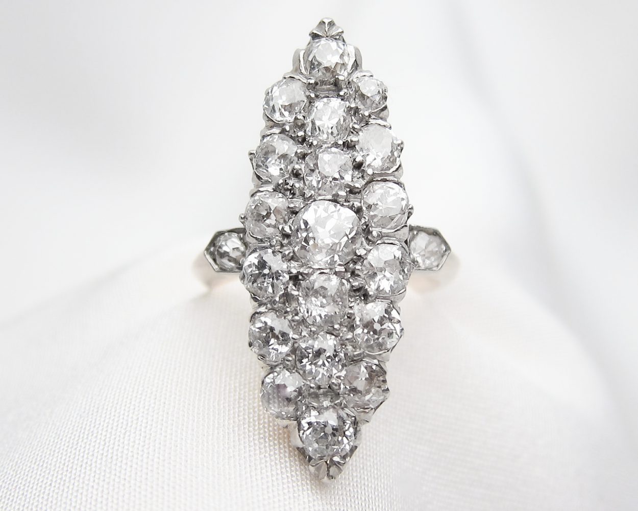 Victorian Brilliant Navette Diamond Ring