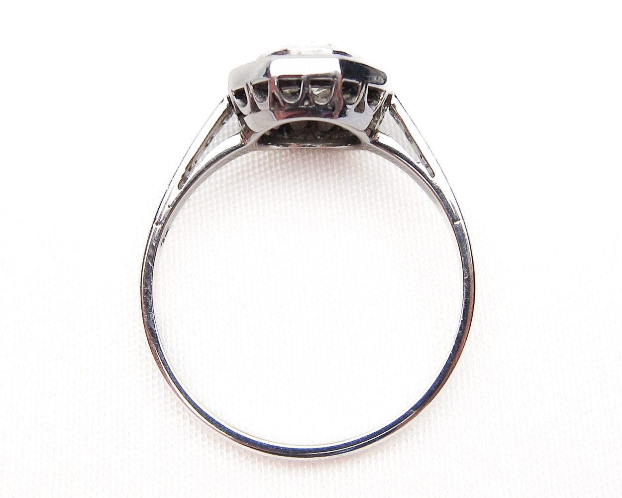 Art Deco Hexagonal Onyx Diamond Ring