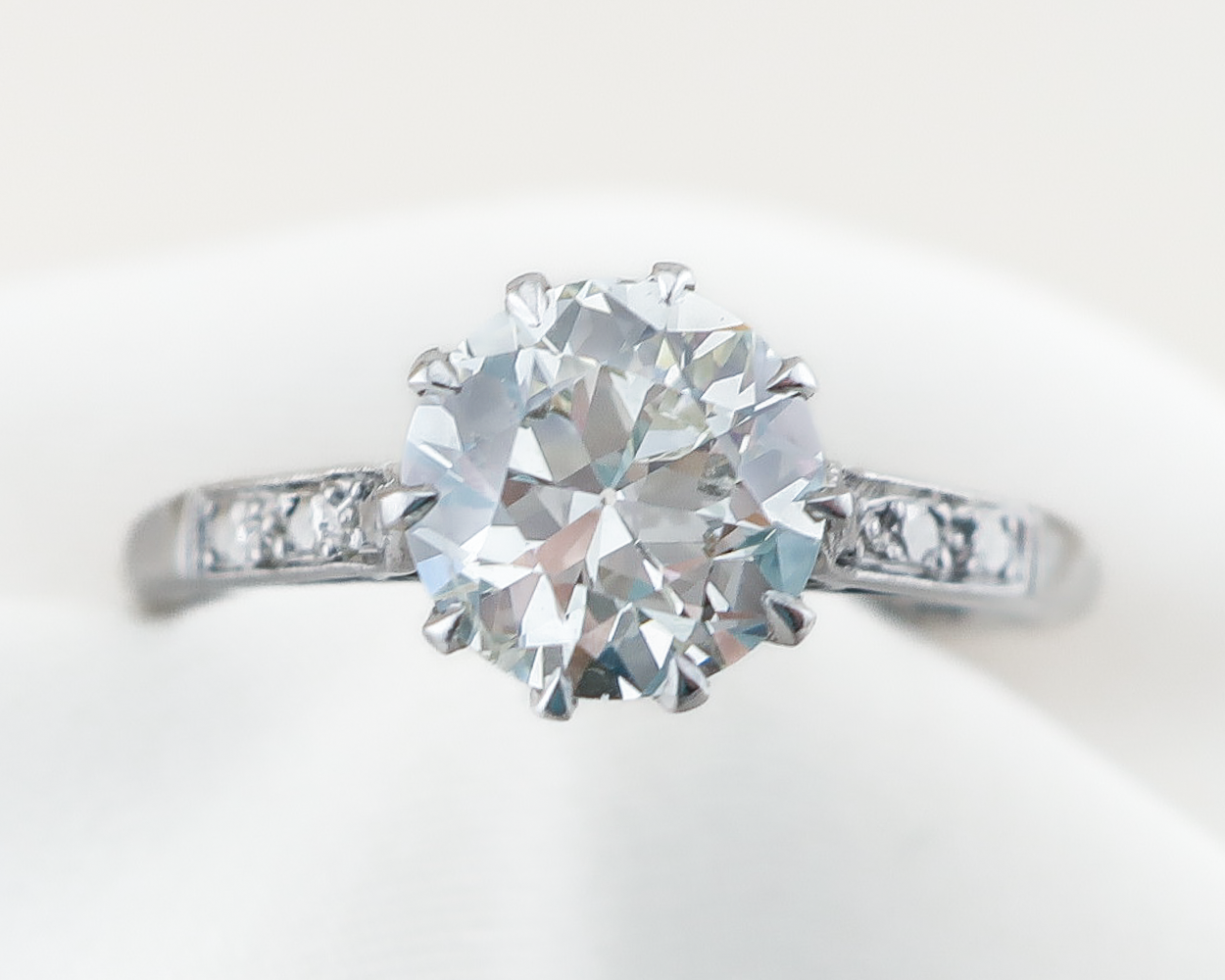 Midcentury 1.77-Carat Diamond Engagement Ring