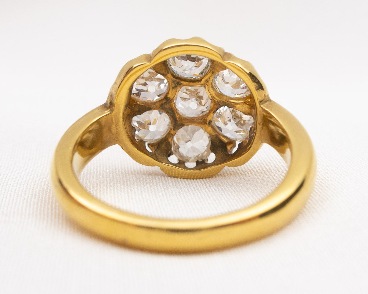 Victorian 18KT Diamond Cluster Ring