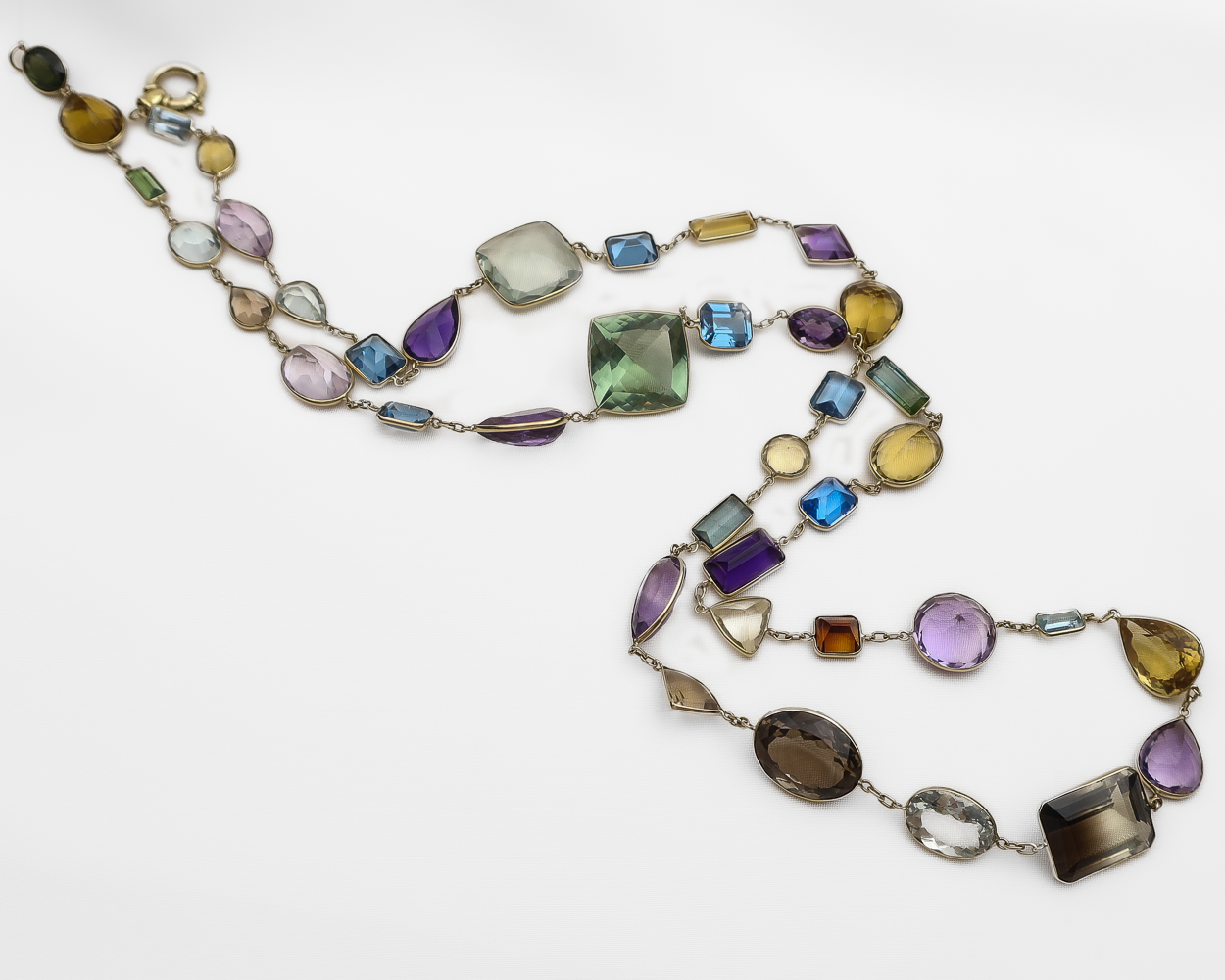 Midcentury Multi-Gemstone Necklace