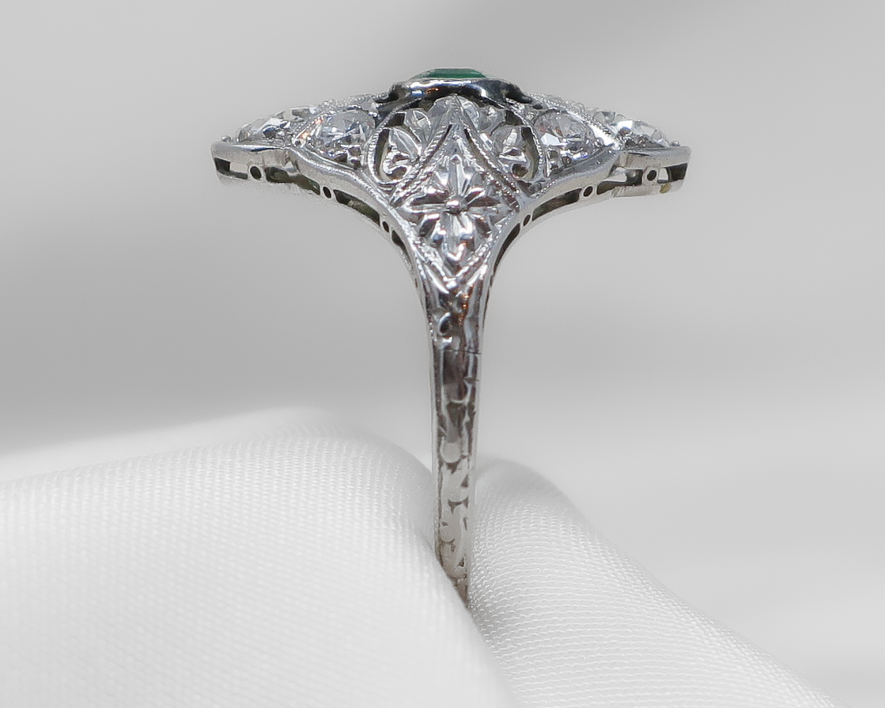 Edwardian Emerald & Diamond Ring