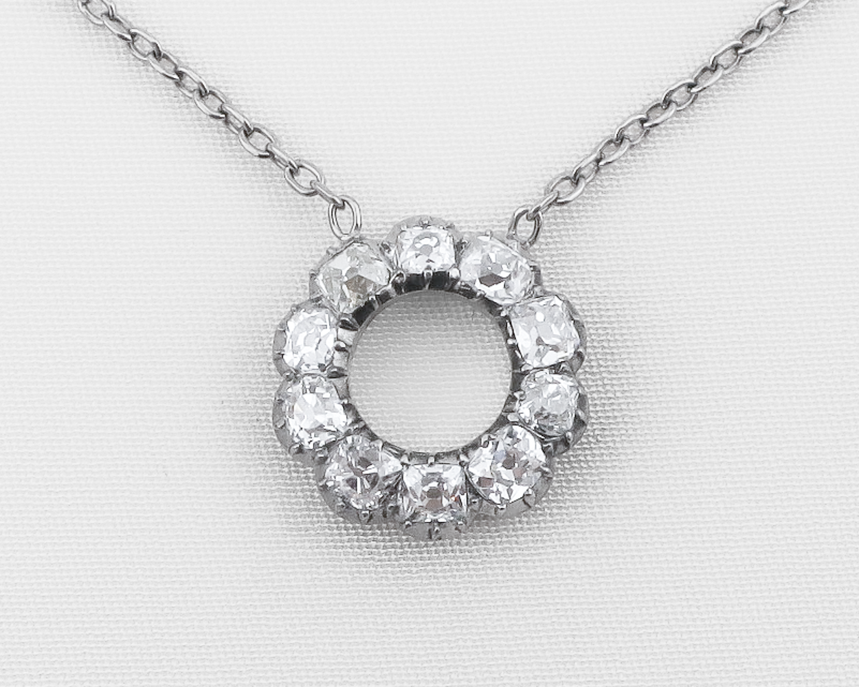 Art Deco Diamond Halo Pendant