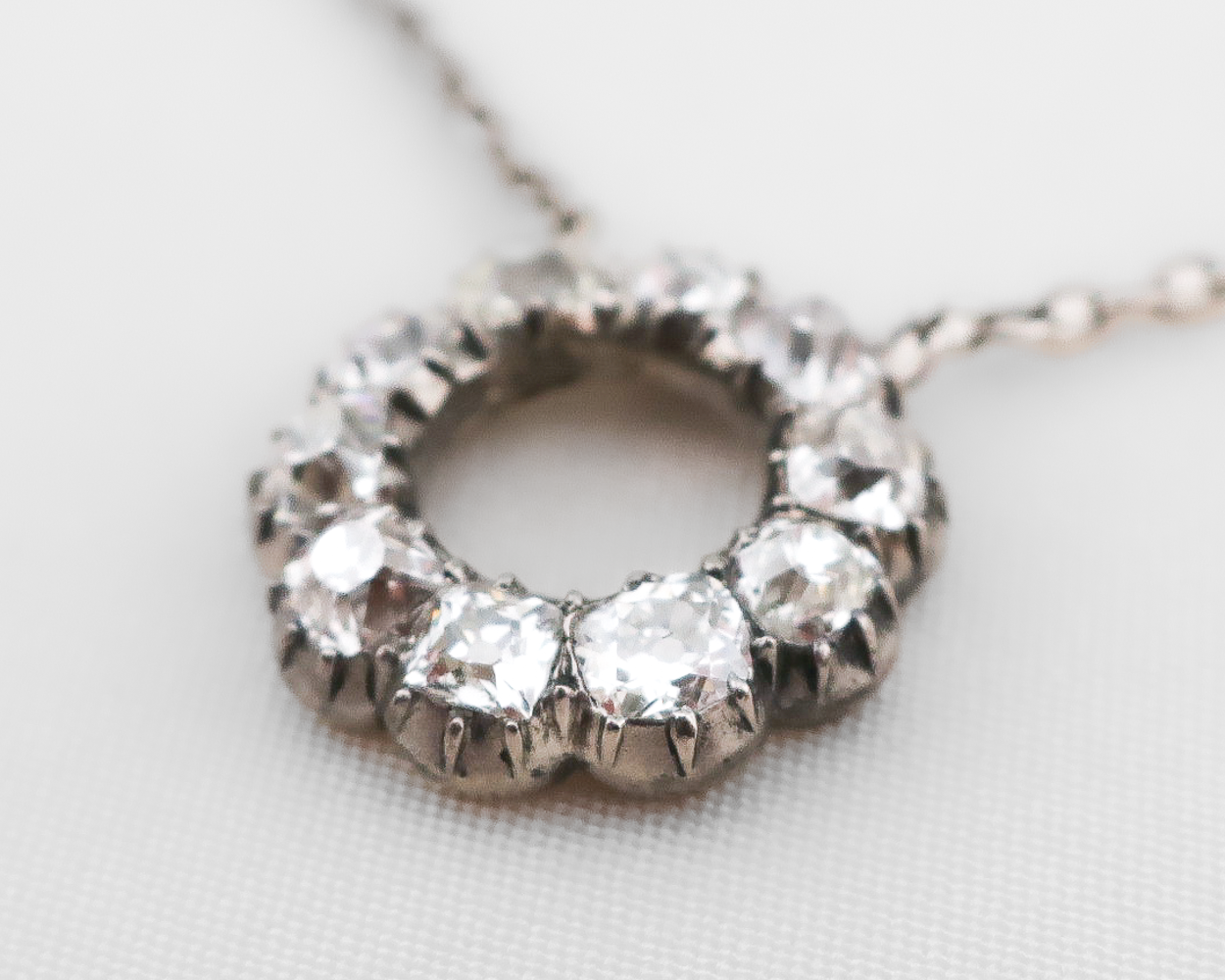 Art Deco Diamond Halo Pendant