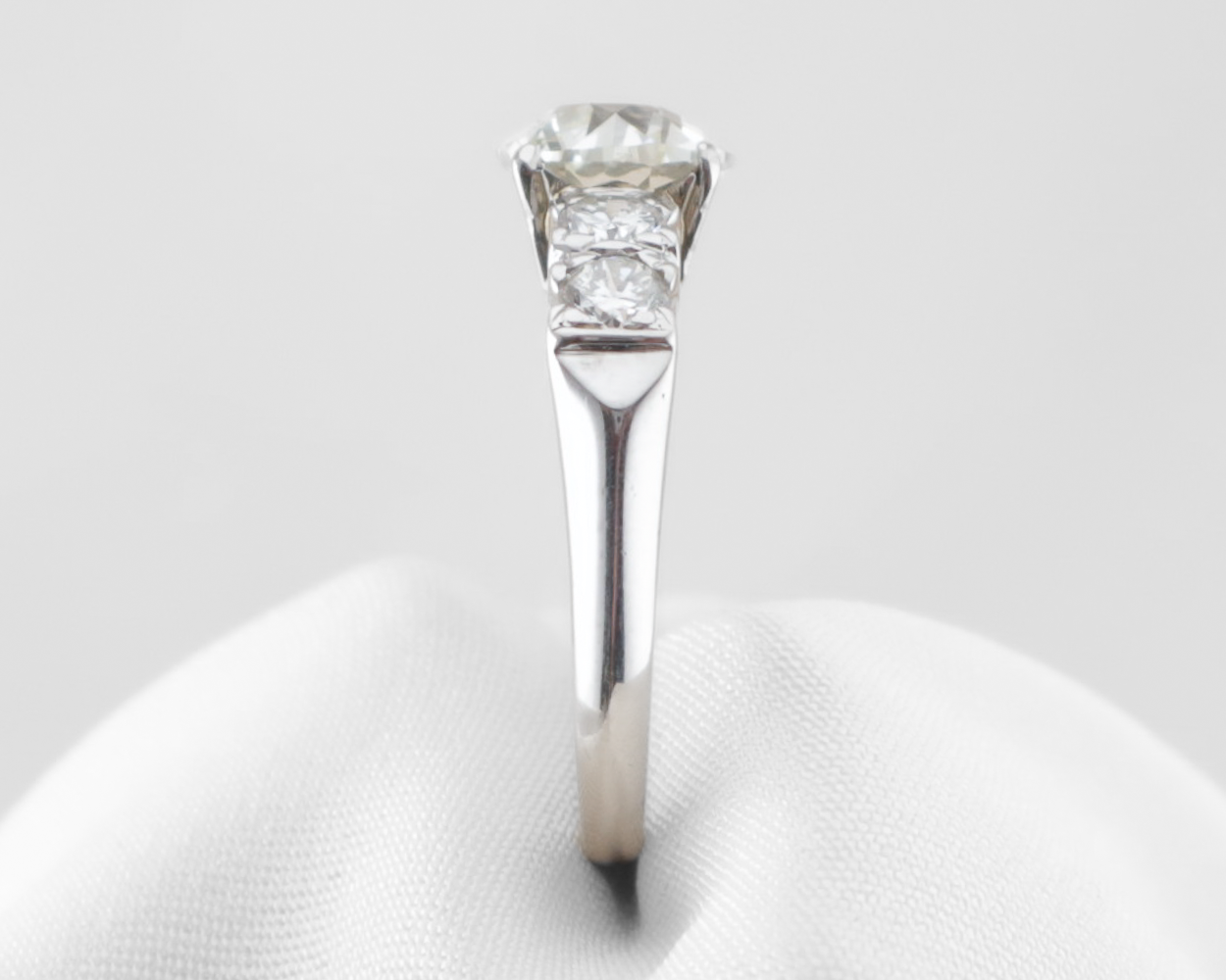 Midcentury Diamond & Platinum Engagement Ring