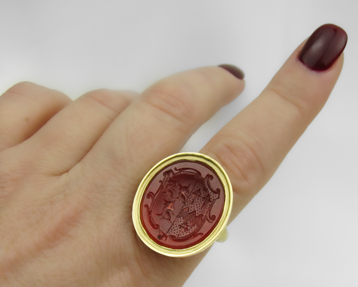 Georgian 20KT Carnelian Seal Ring