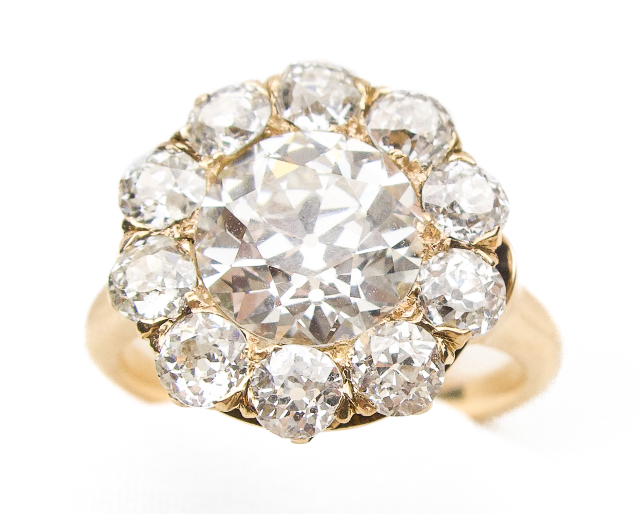 Victorian 2.11-Carat Diamond Halo Ring