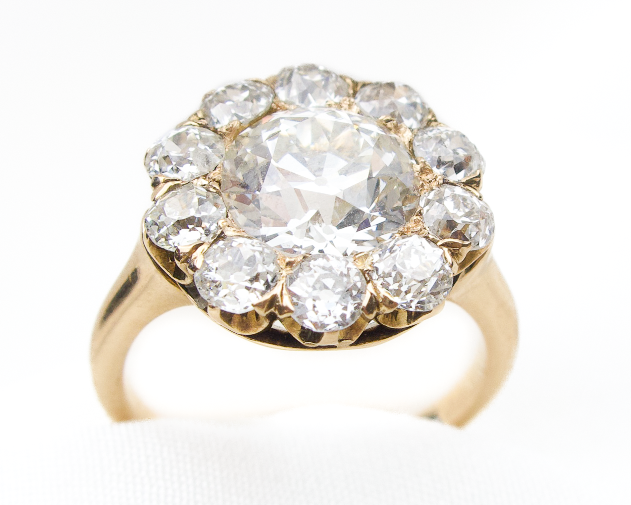 Victorian 2.11-Carat Diamond Halo Ring