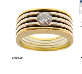 Circa 1980s Two-Tone Diamond Ring
