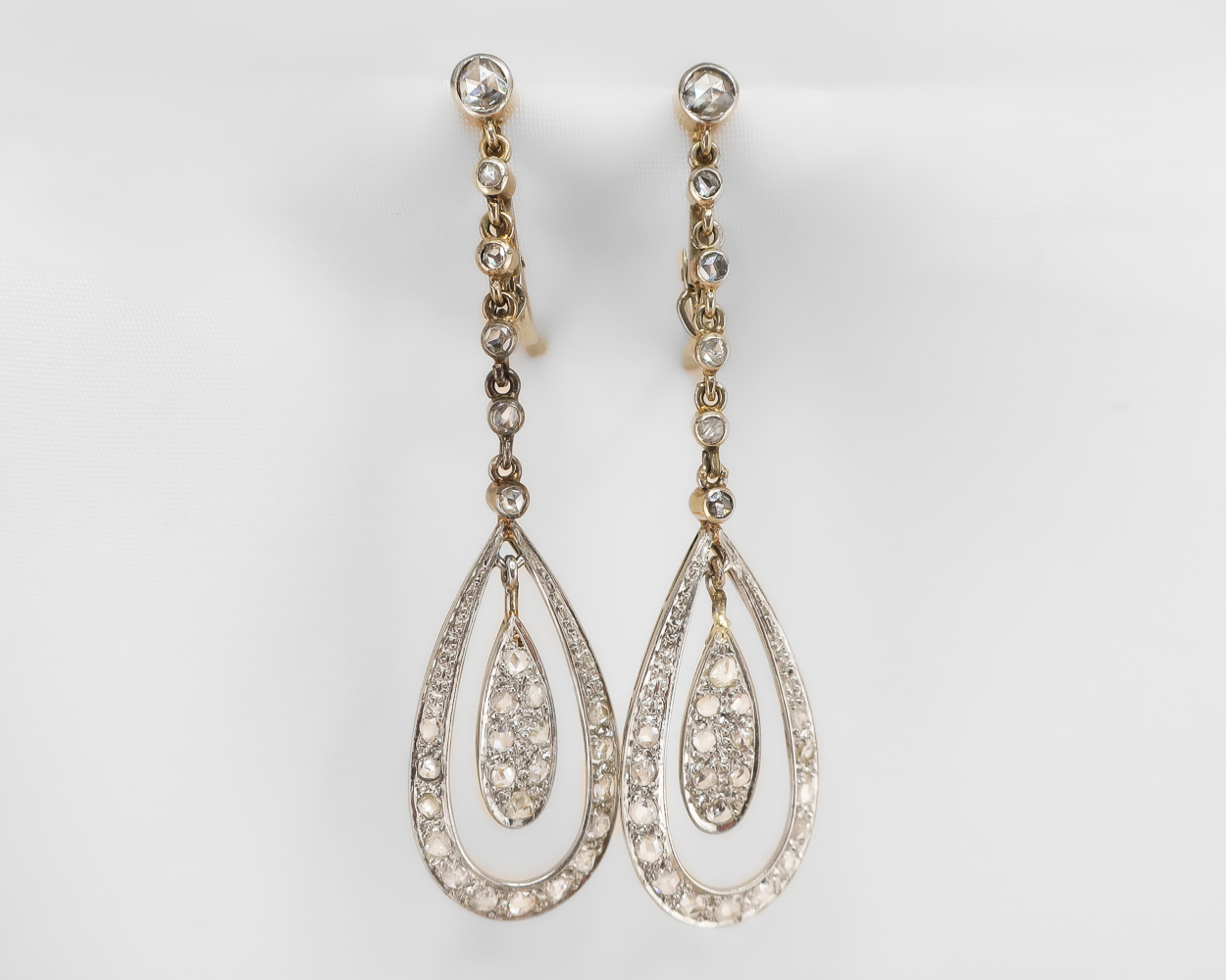 Edwardian French Diamond Earrings