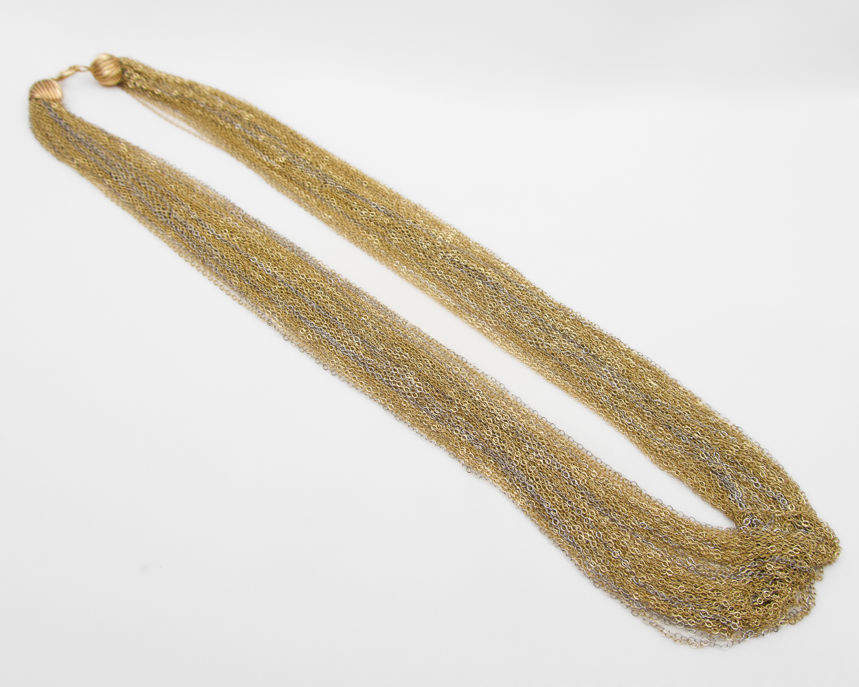 Late-Midcentury Gold Mesh Necklace