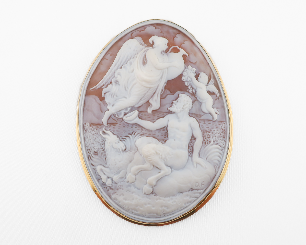 Victorian Bacchus Cameo Brooch/Pendant