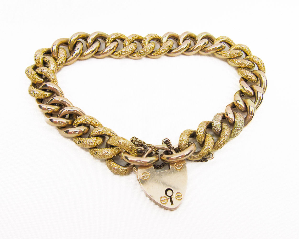 Victorian Heart Padlock Bracelet