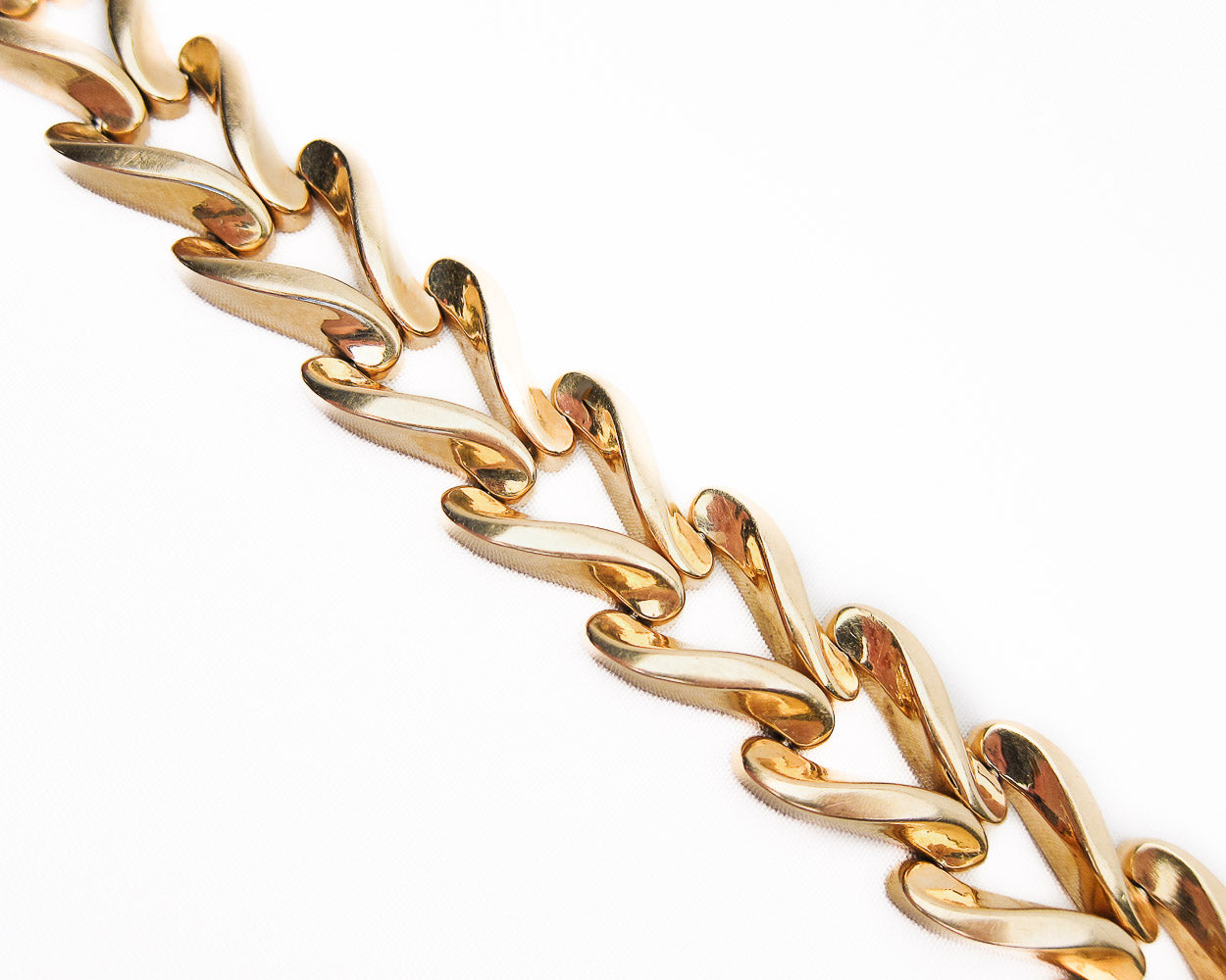 Midcentury French Gold Link Bracelet