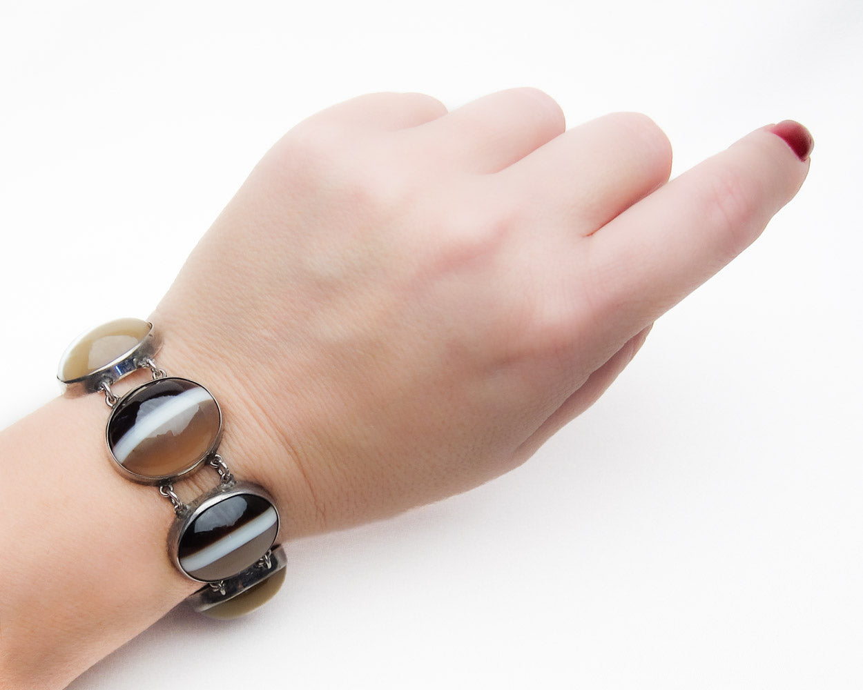 Victorian Banded Agate Bracelet