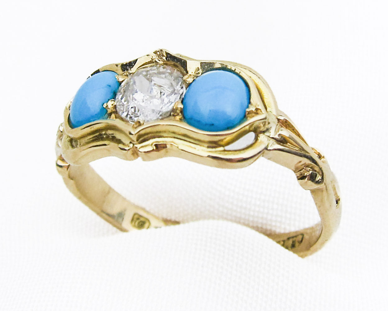 Dated 1916 Turquoise & Diamond Ring