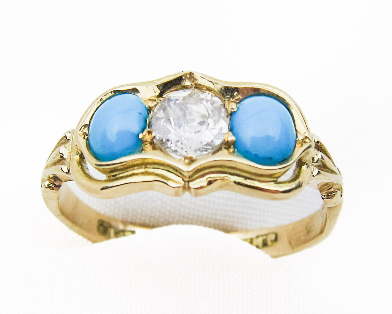 Dated 1916 Turquoise & Diamond Ring