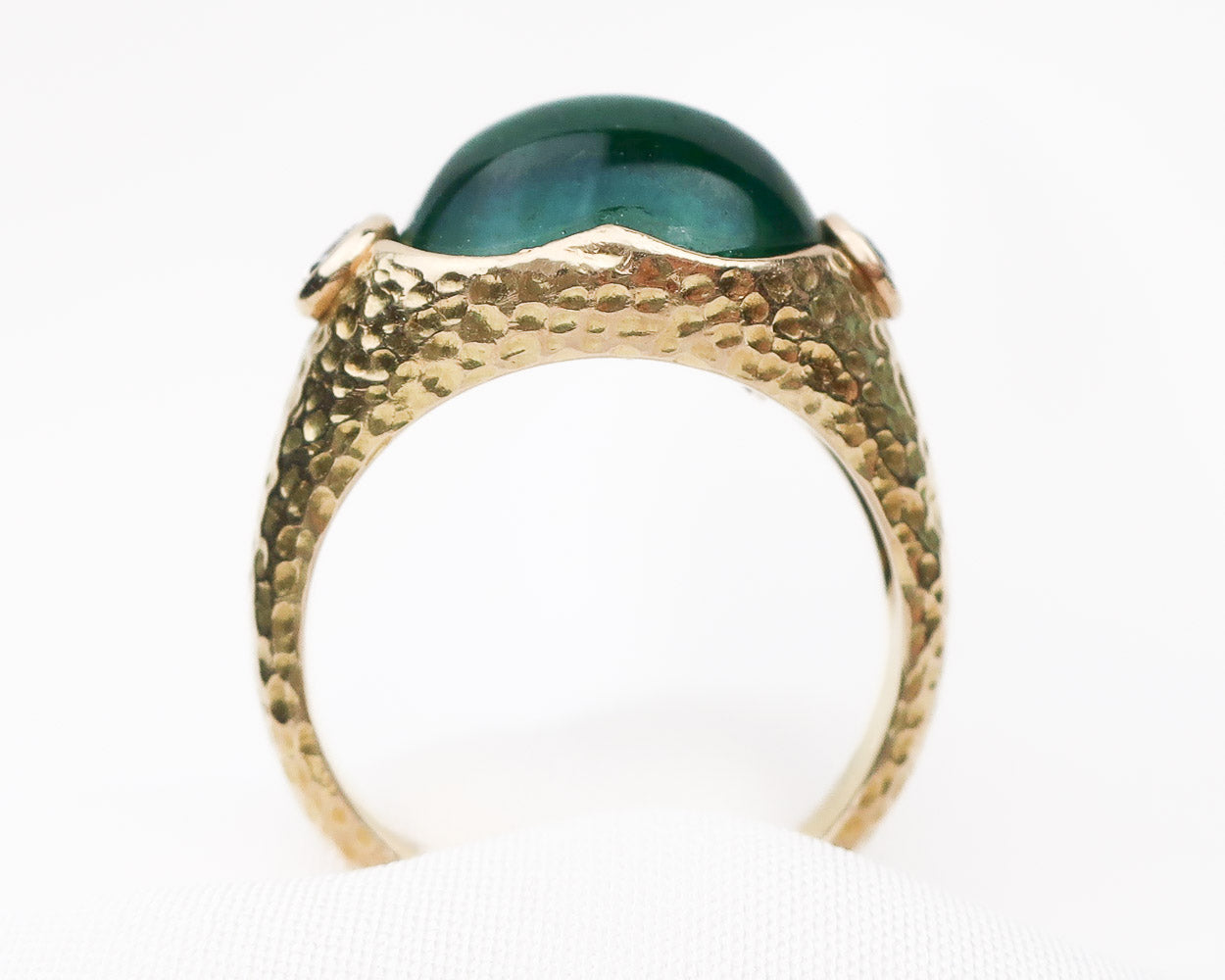 Late-Midcentury French Emerald & Diamond Ring