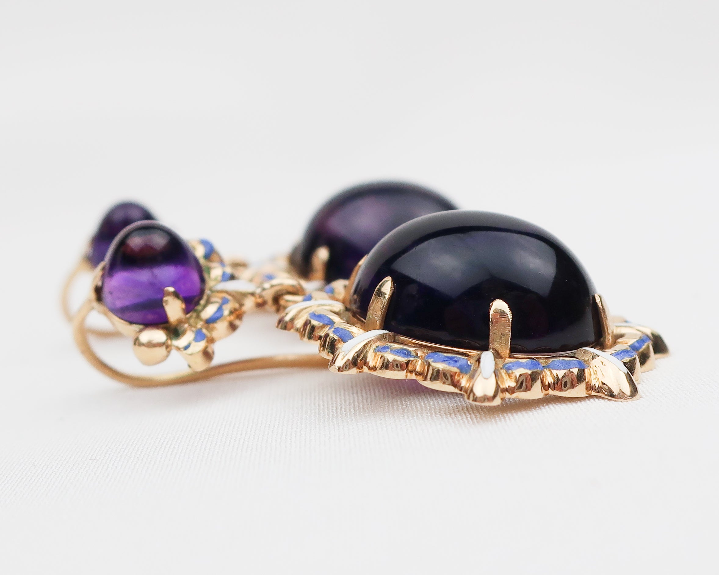 Retro-Era French Amethyst Earrings