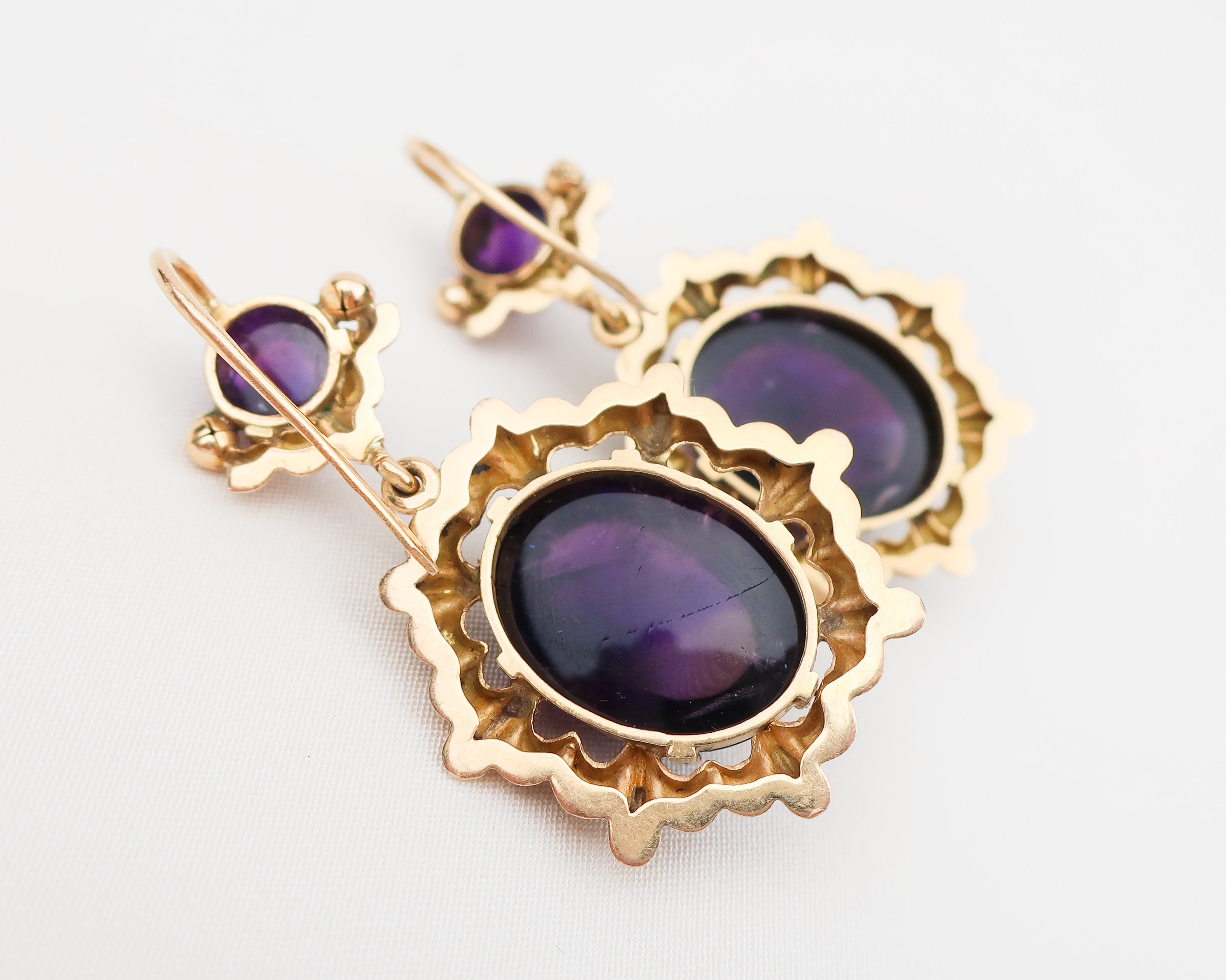 Retro-Era French Amethyst Earrings