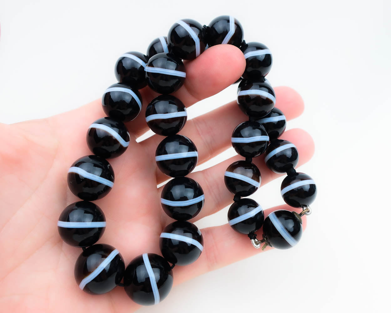 Victorian Banded Agate Beads