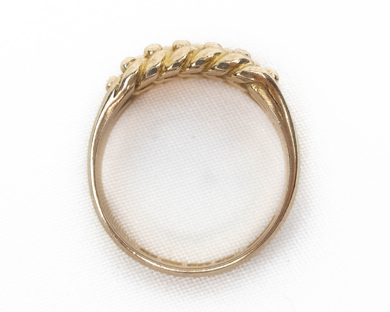 Edwardian 18KT Braided Keeper Ring