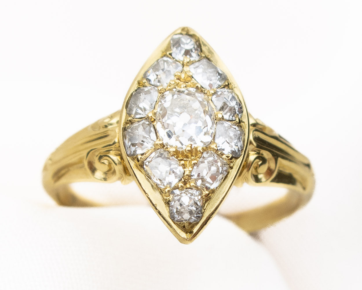 Victorian Diamond Navette Ring