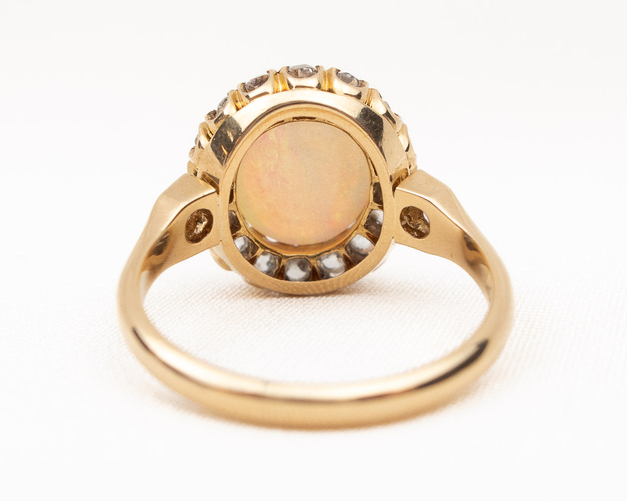 Victorian Opal & Diamond Halo Ring
