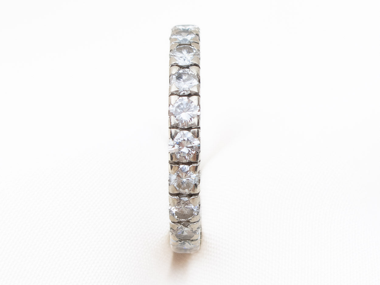 Retro-Era French Diamond Eternity Band