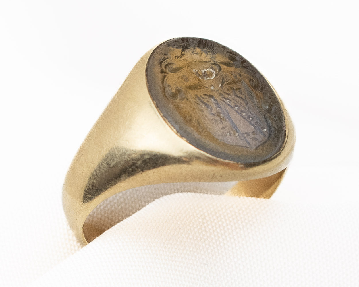 Victorian French Agate Intaglio Ring
