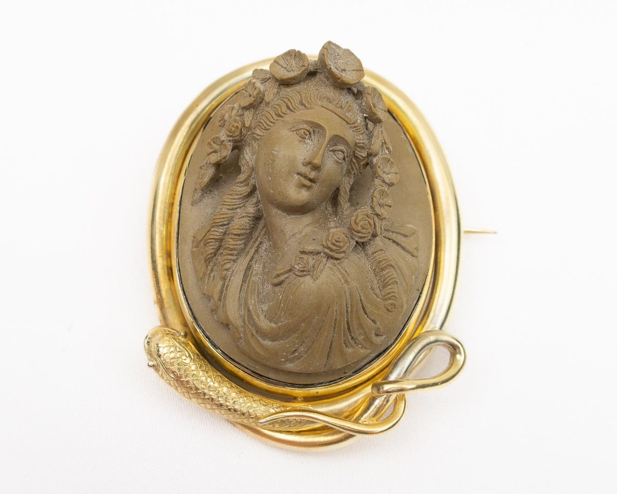 Lava clearance cameo brooch