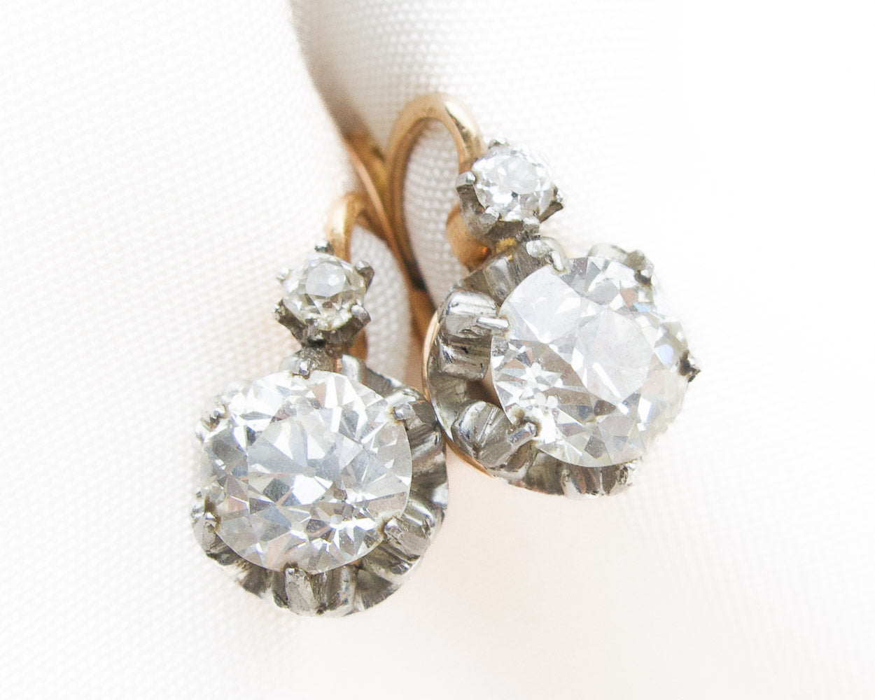 Victorian French Diamond Earrings