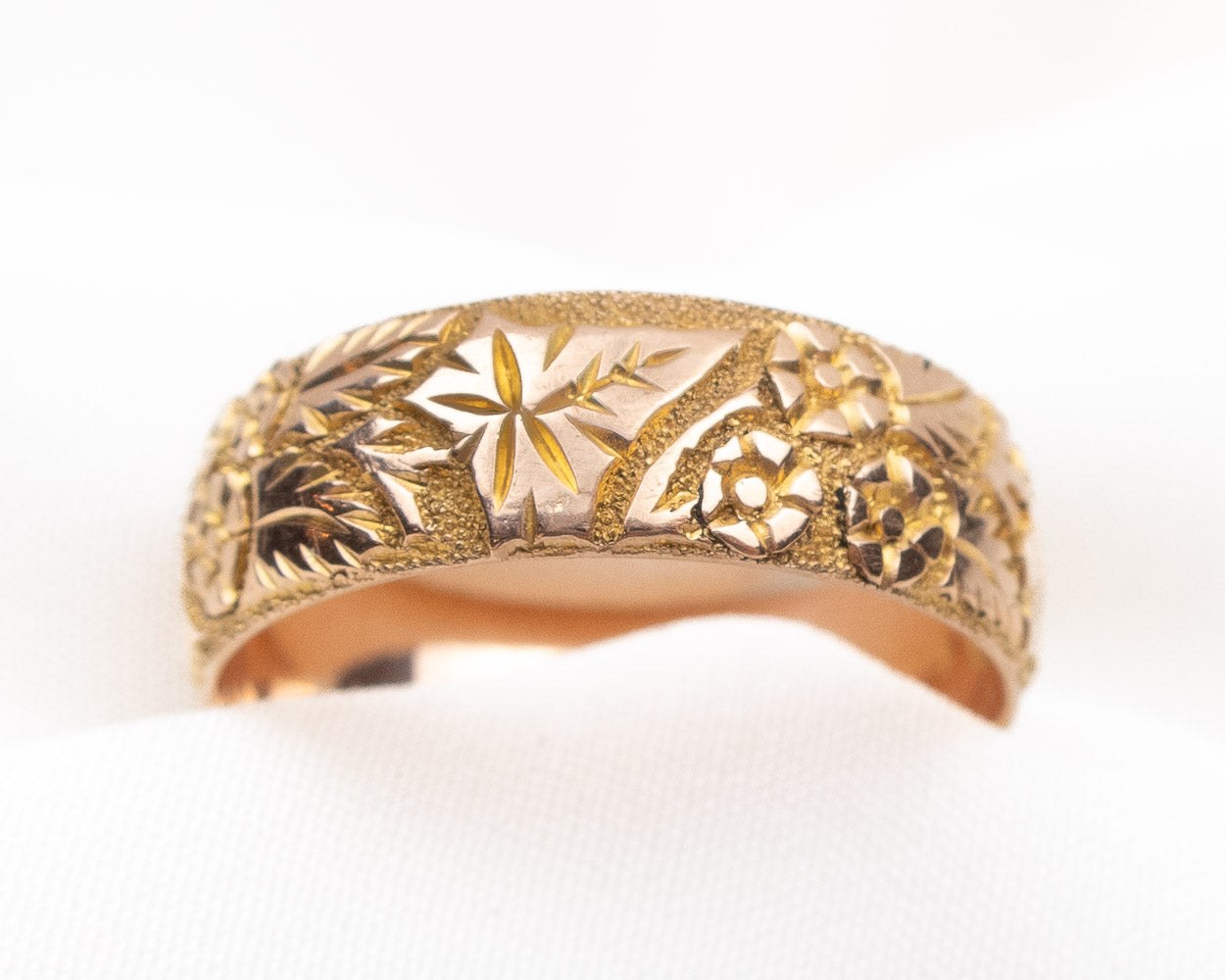 Engraved Gold Wedding Band