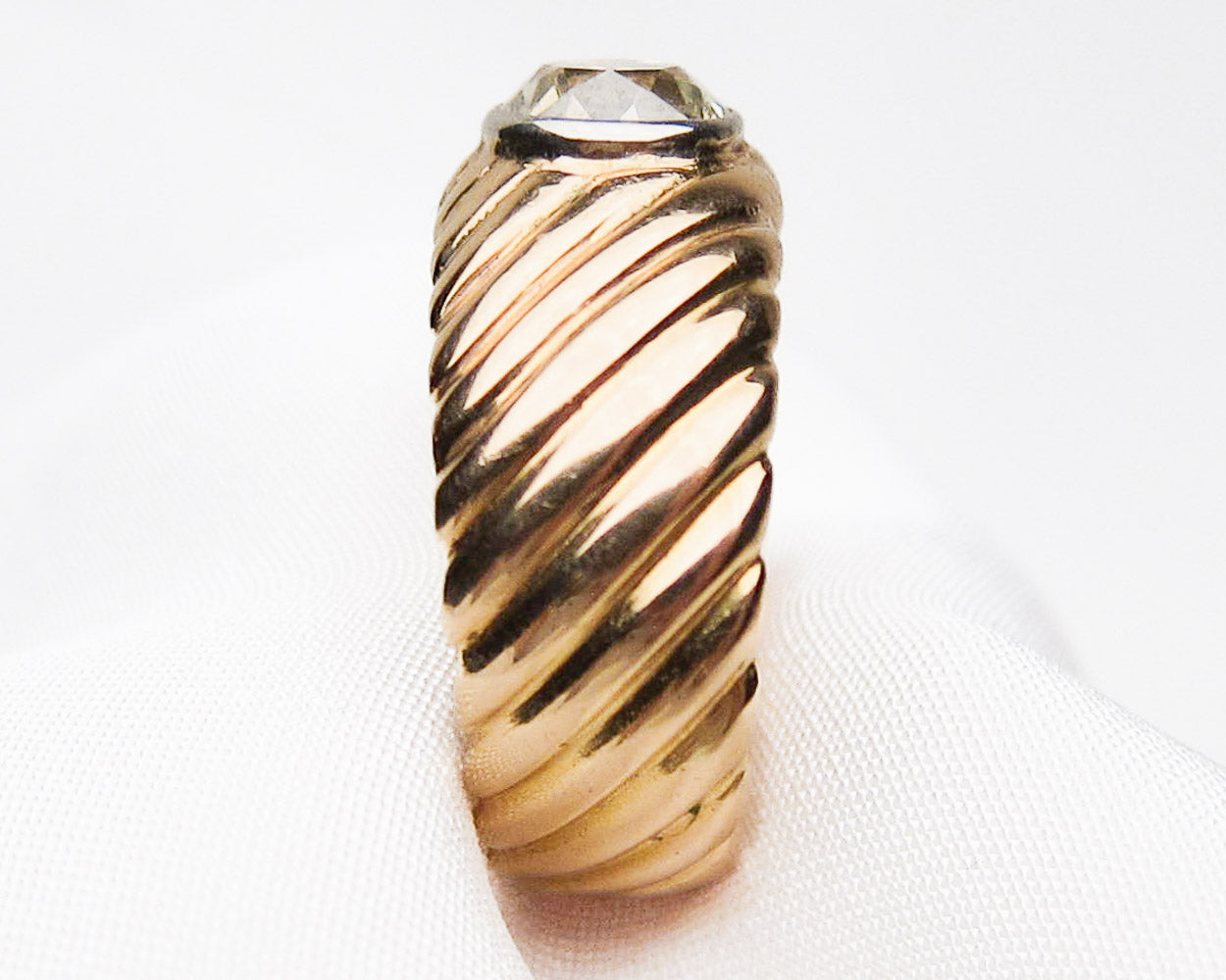 Midcentury Old European-Cut Diamond Band