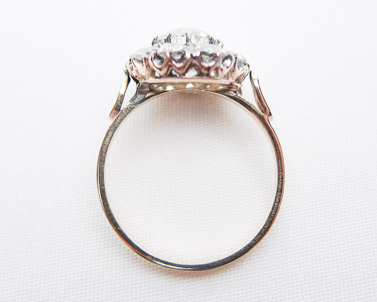 Kenzi: Vintage-Style Diamond Ring on Intricate Band | Ken & Dana Design